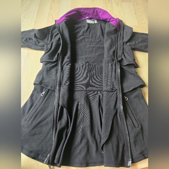 Athleta Renew 3 Tier Jacket Full Zip Black Size Small - Picture 4 of 13
